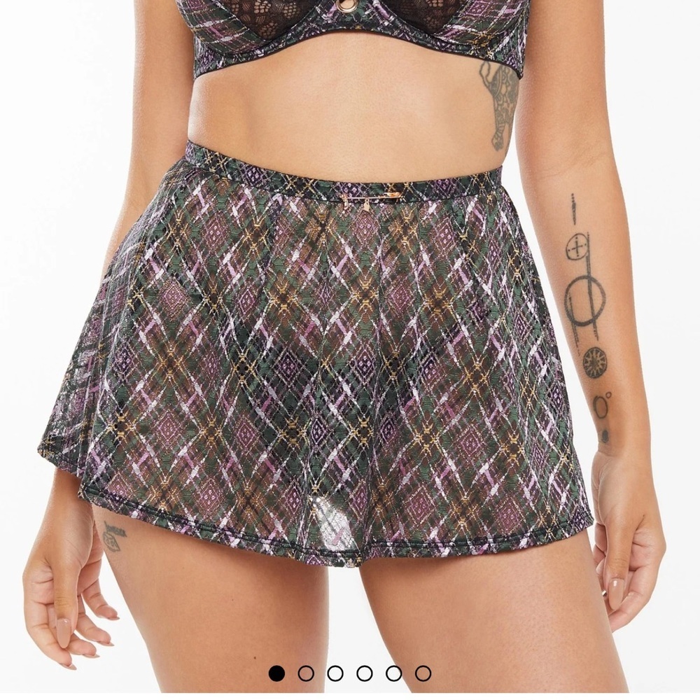 Savage X Fenty | NWT A Little Tart Open-Back Skirt Plaid